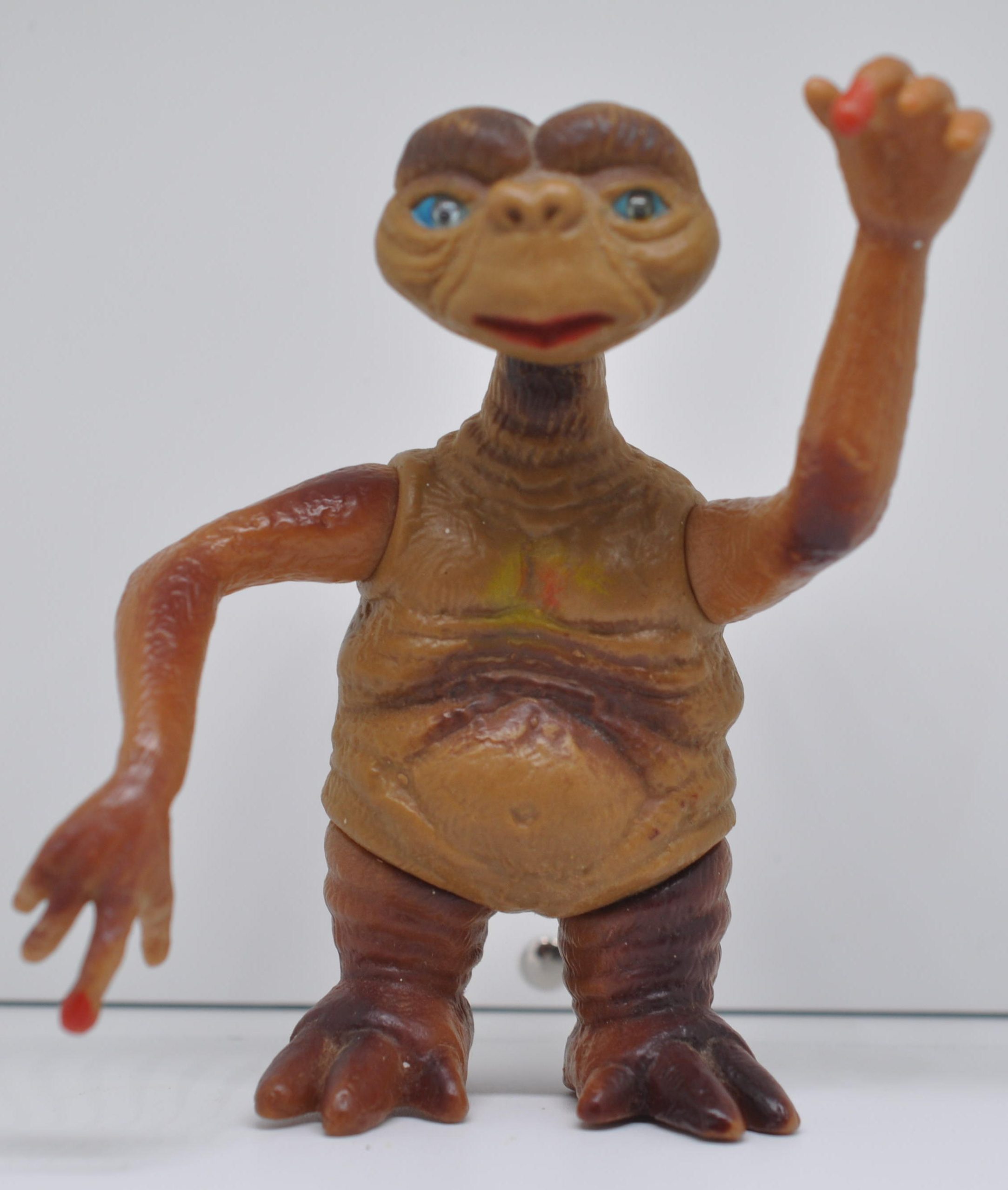 E.T. FIGURINE L'EXTRA-TERRESTRE Vintage de 1982 sa Tête Pivote 5 cm